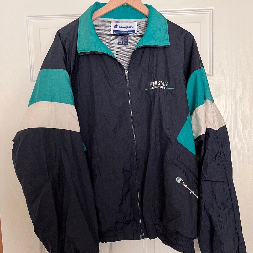 Vintage 90s Penn State windbreaker. - Champion vibrant colors